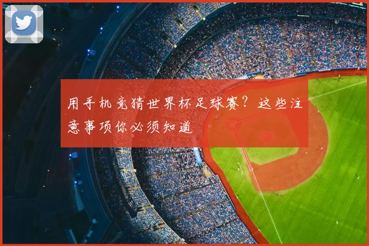 用手机竞猜世界杯足球赛？这些注意事项你必须知道